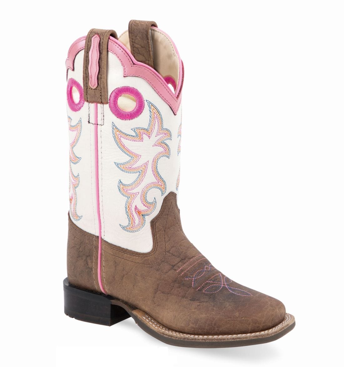 Old West Youth's Broad Square Toe Boots - Old West