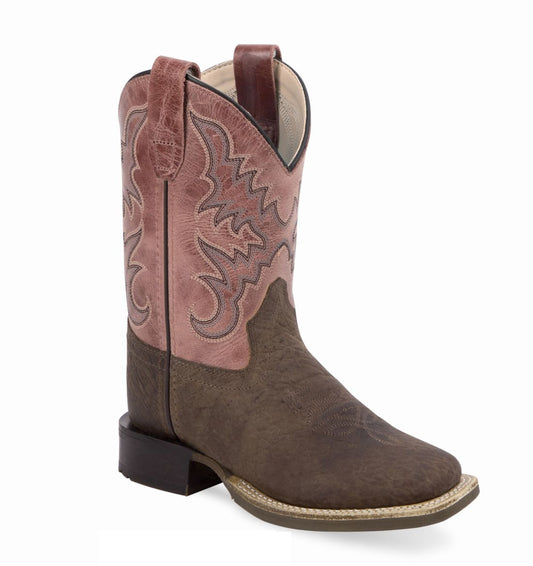 Old West Youth's Broad Square Toe Boots - Old West