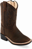 Old West Brown Toddler's Broad Square Toe Boots