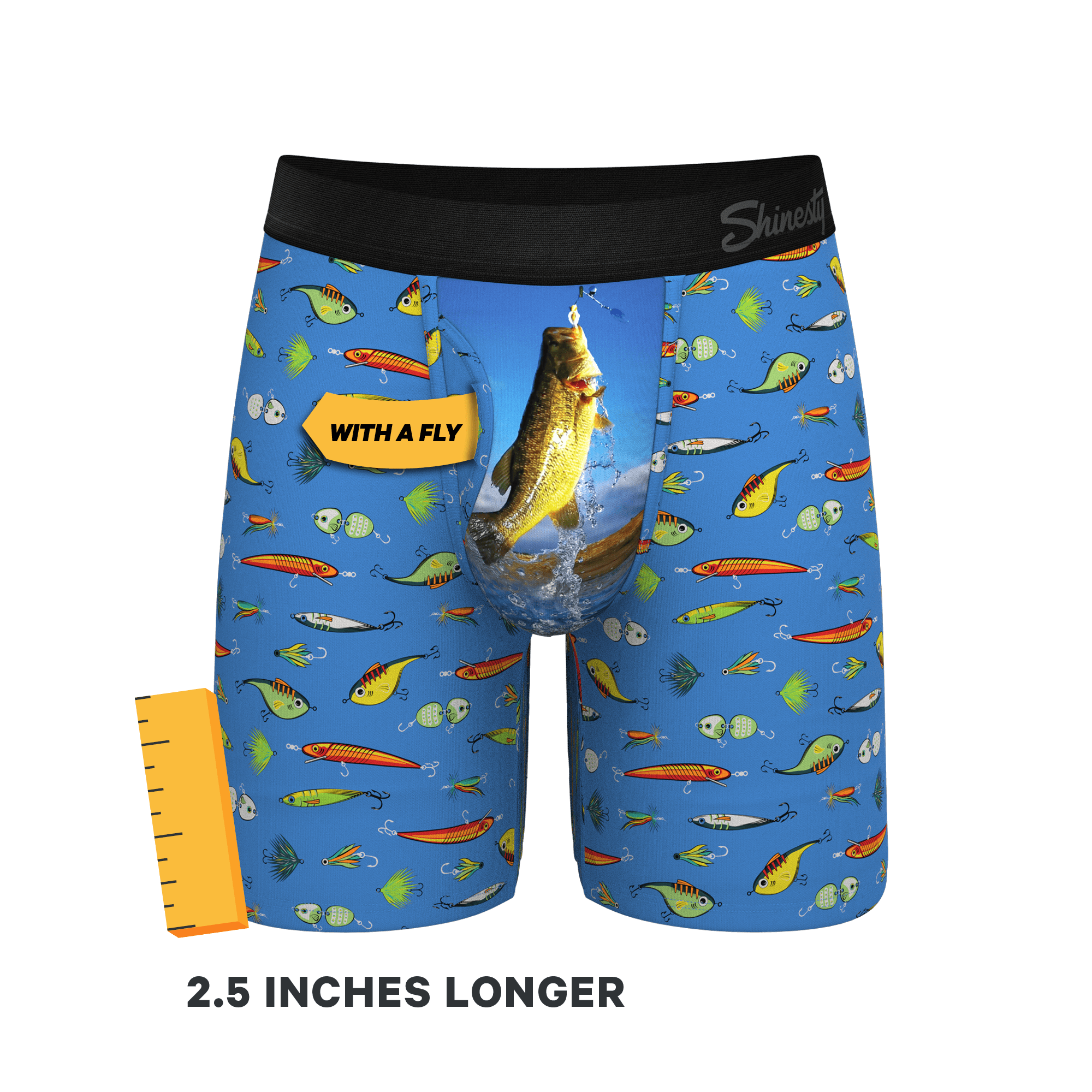 The Bait and Tackle | Bass Long Leg Ball Hammock® Pouch Underwear With Fly - Shinesty