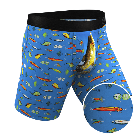 The Bait and Tackle | Bass Long Leg Ball Hammock® Pouch Underwear With Fly - Shinesty