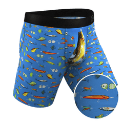 The Bait and Tackle | Bass Long Leg Ball Hammock® Pouch Underwear With Fly - Shinesty