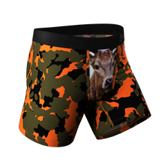 The Bambi Bunchers | Orange Camo Deer Ball Hammock® Pouch Underwear