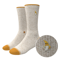 The Banana Jam | Tan and Mustard Heel Hammock™ Crew Socks