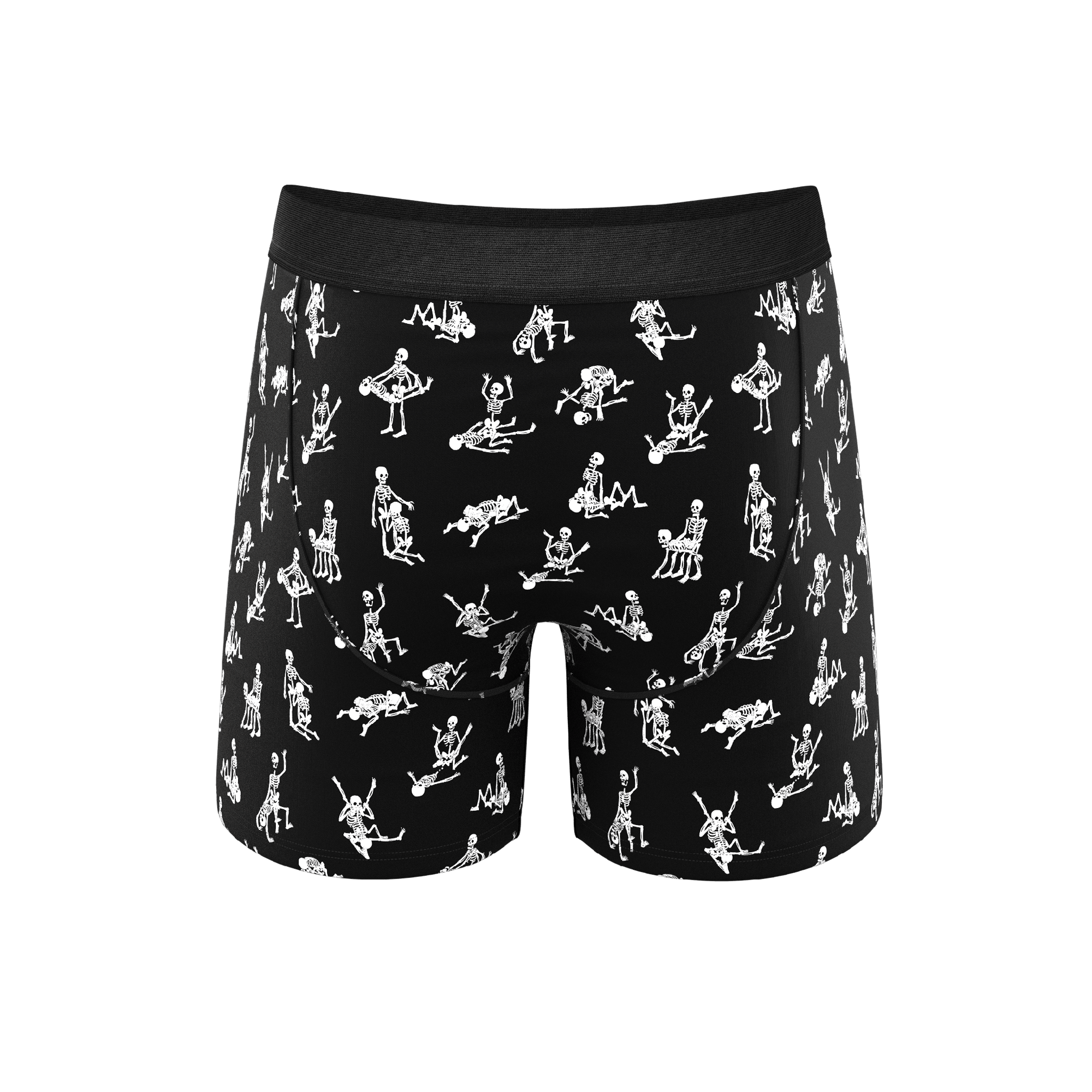 The Bare Back Bones | Glow in the Dark Skeletons Ball Hammock® Pouch Underwear With Fly - Shinesty