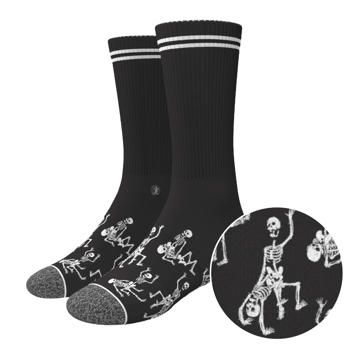 The Bare Back Bones | Skeletons Heel Hammock™ Crew Socks