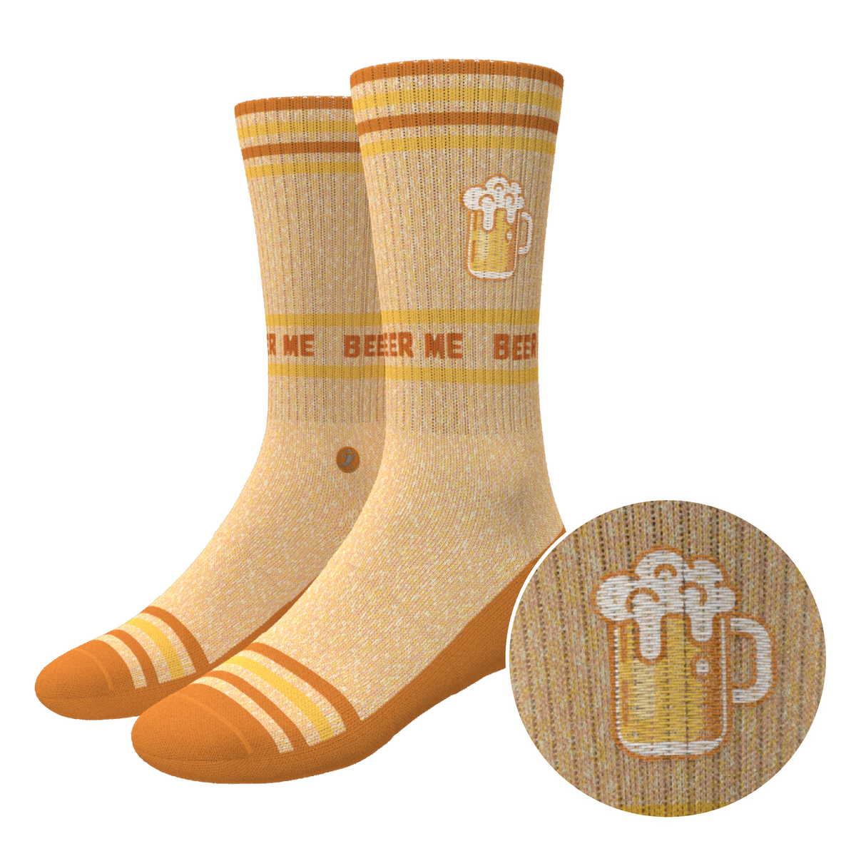 The Barley Pop | Beer Heel Hammock™ Crew Socks