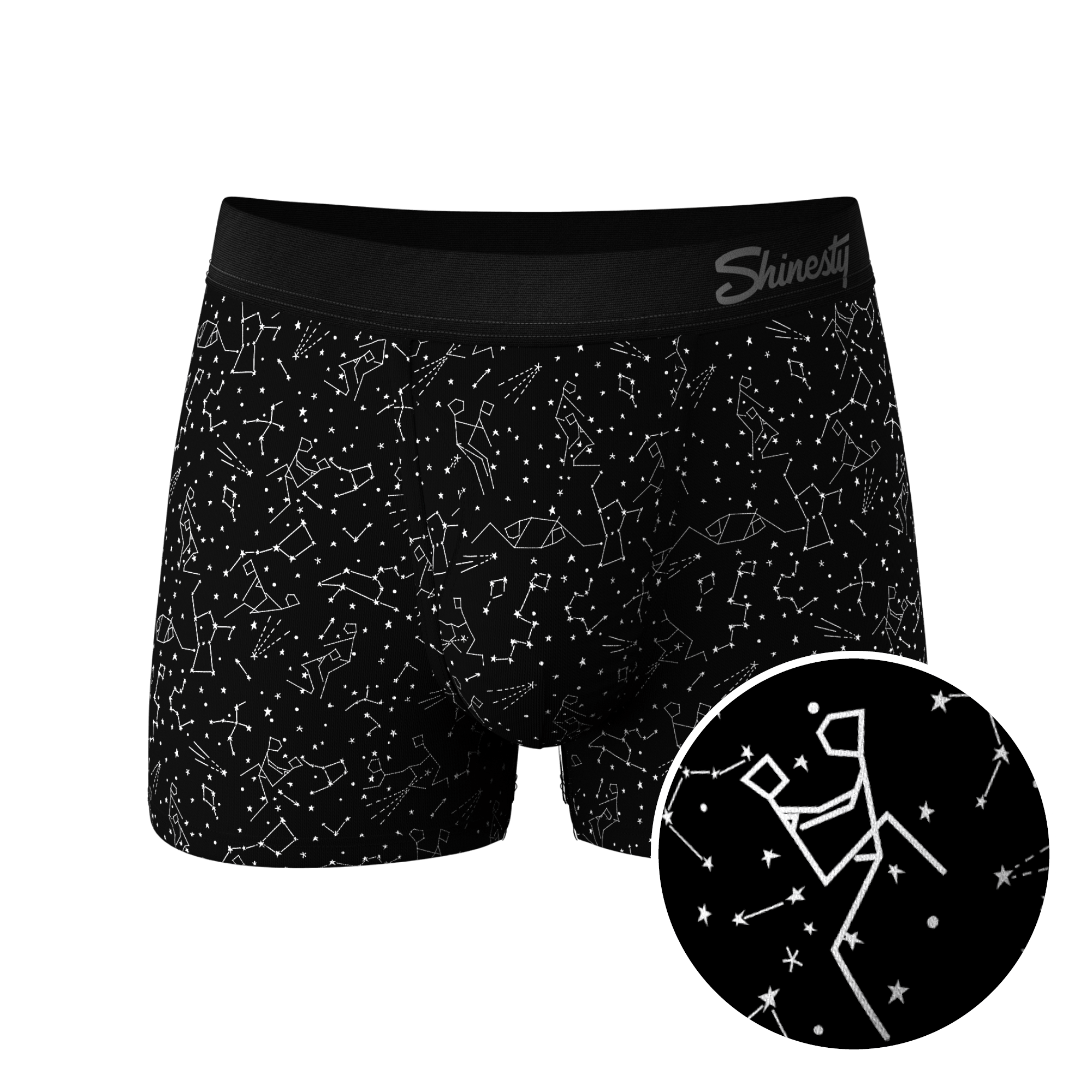 The Big Bang | Glow In The Dark Constellation Ball Hammock® Pouch Trunks Underwear - Shinesty