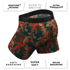 The Blend In | Earthy Camouflage Ball Hammock® Pouch Underwear With Fly