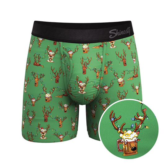 The Blitzened | Reindeer Beer Ball Hammock® Pouch Underwear With Fly