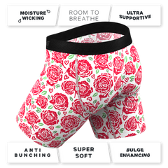 The Bloom With A View | Naughty Roses Long Leg Ball Hammock® Pouch Underwear With Fly