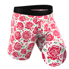 The Bloom With A View | Naughty Roses Long Leg Ball Hammock® Pouch Underwear With Fly