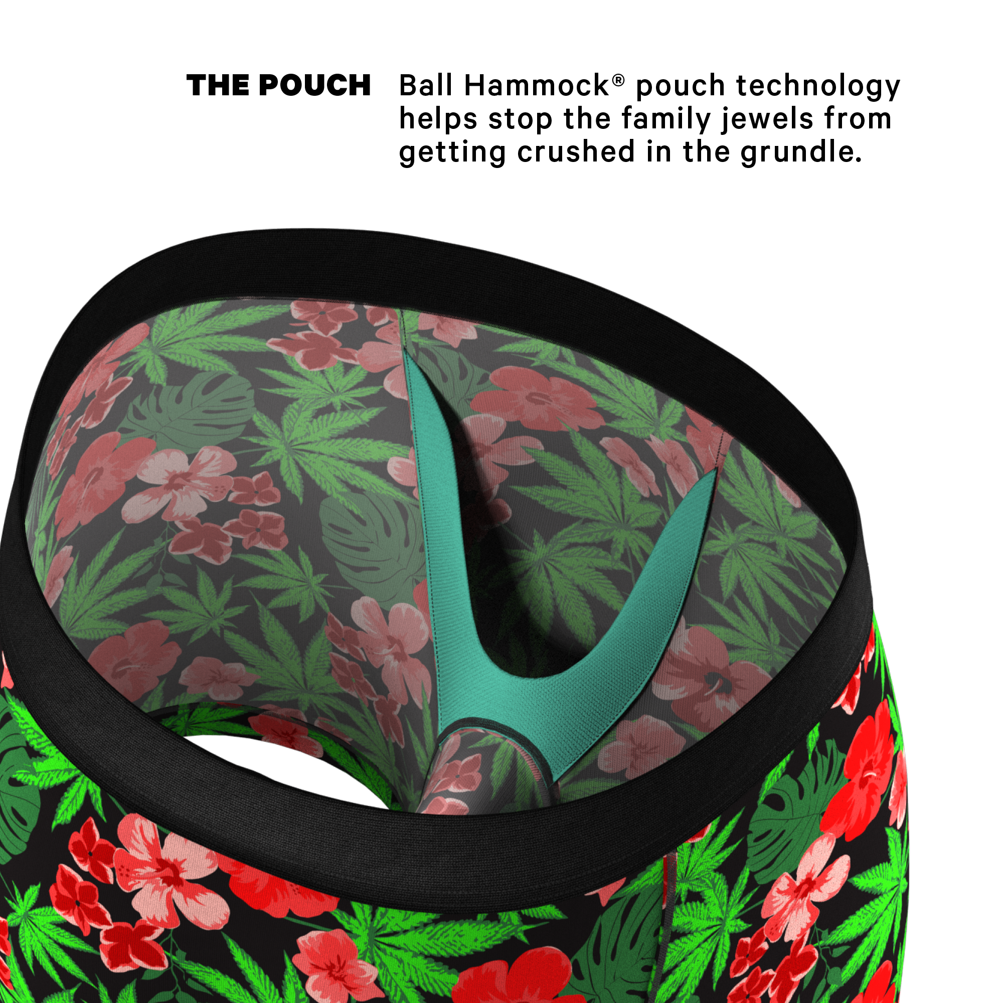 The Bongstera | Tropical Weed Ball Hammock® Pouch Underwear