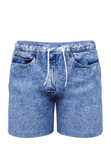 The Boogie Board Lord | Denim Tropical Ball Hammock® Pouch 8" Swim Trunks - Shinesty