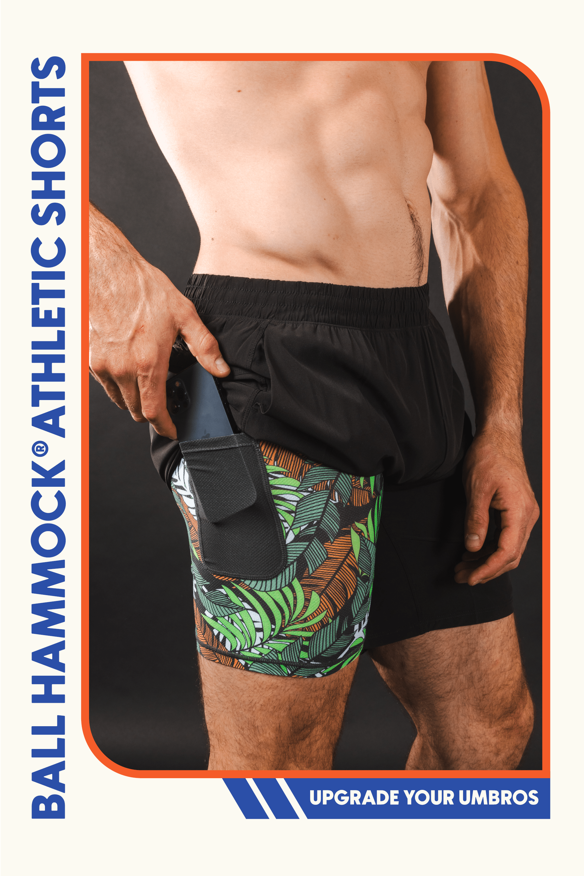 The Botanist | Tropical Leaves Ball Hammock® 7 Inch Athletic Shorts - Shinesty