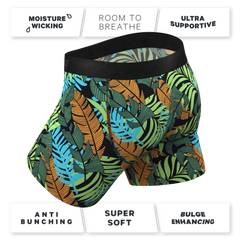 The Botanist | Tropical Leaves Ball Hammock® Pouch Underwear With Fly