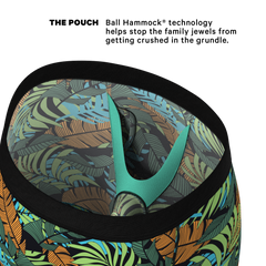 The Botanist | Tropical Leaves Long Leg Ball Hammock® Pouch Underwear With Fly