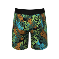 The Botanist | Tropical Leaves Long Leg Ball Hammock® Pouch Underwear With Fly