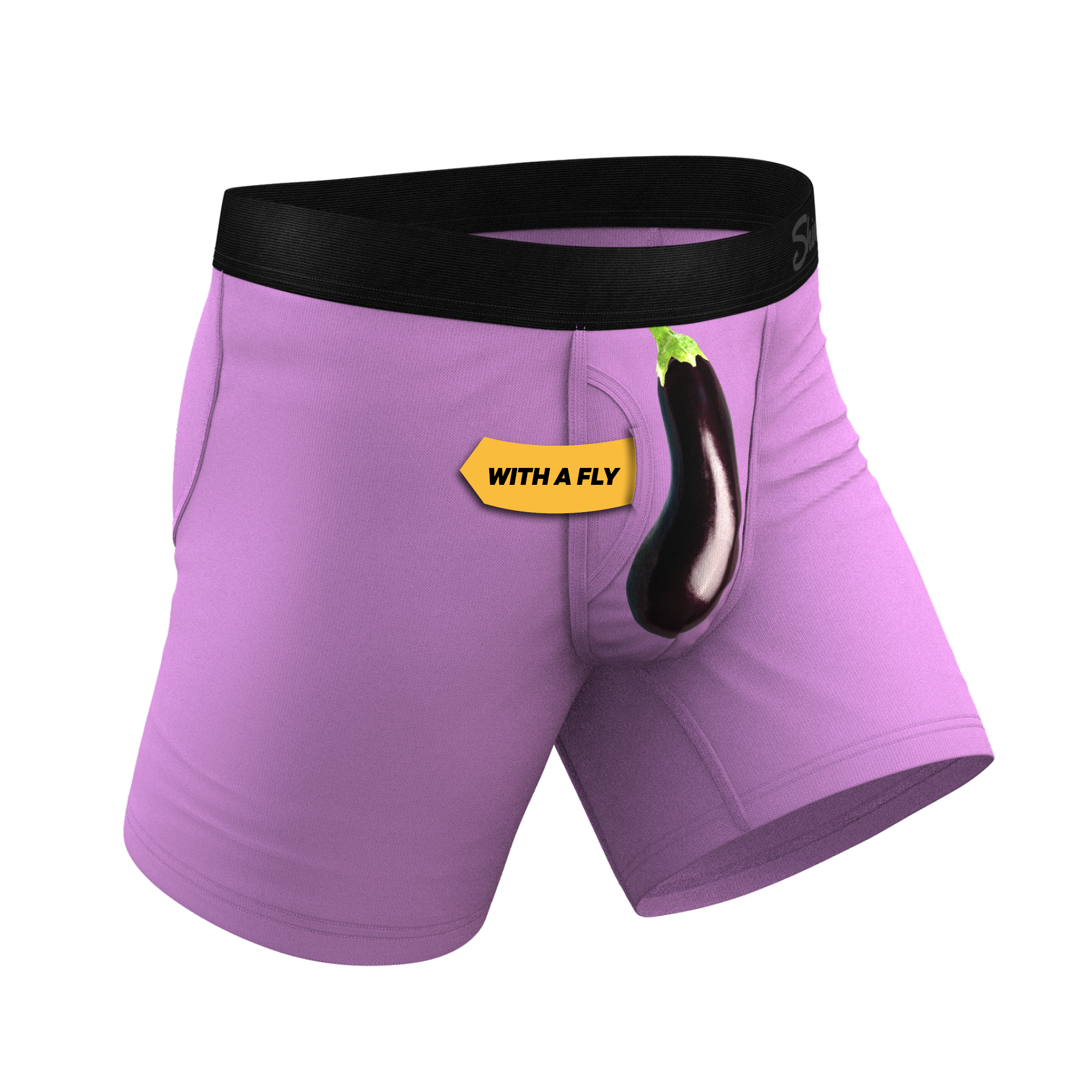 The Double Entendre | Eggplant Ball Hammock® Pouch Underwear With Fly