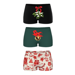 The Flirty Christmas | Boyshort Underwear 3 Pack