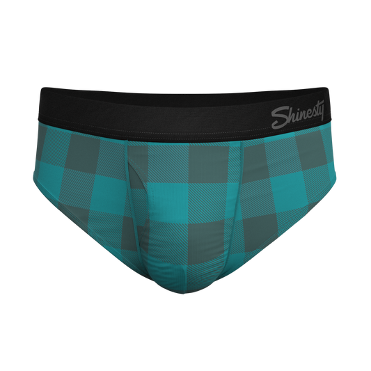 The Plaid And Simple | Green Buffalo Check Ball Hammock® Pouch Underwear Briefs