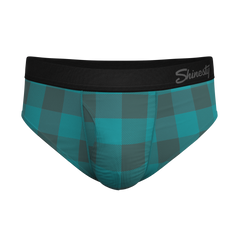 The Plaid And Simple | Green Buffalo Check Ball Hammock® Pouch Underwear Briefs