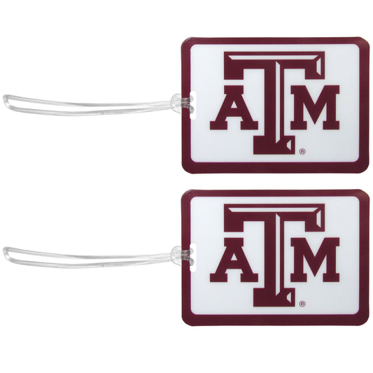 Texas A & M Aggies Vinyl Luggage Tag 2pk