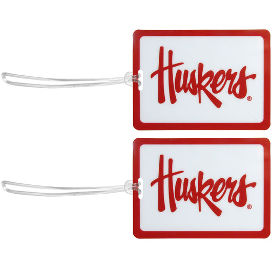 Nebraska Cornhuskers Vinyl Luggage Tag 2pk