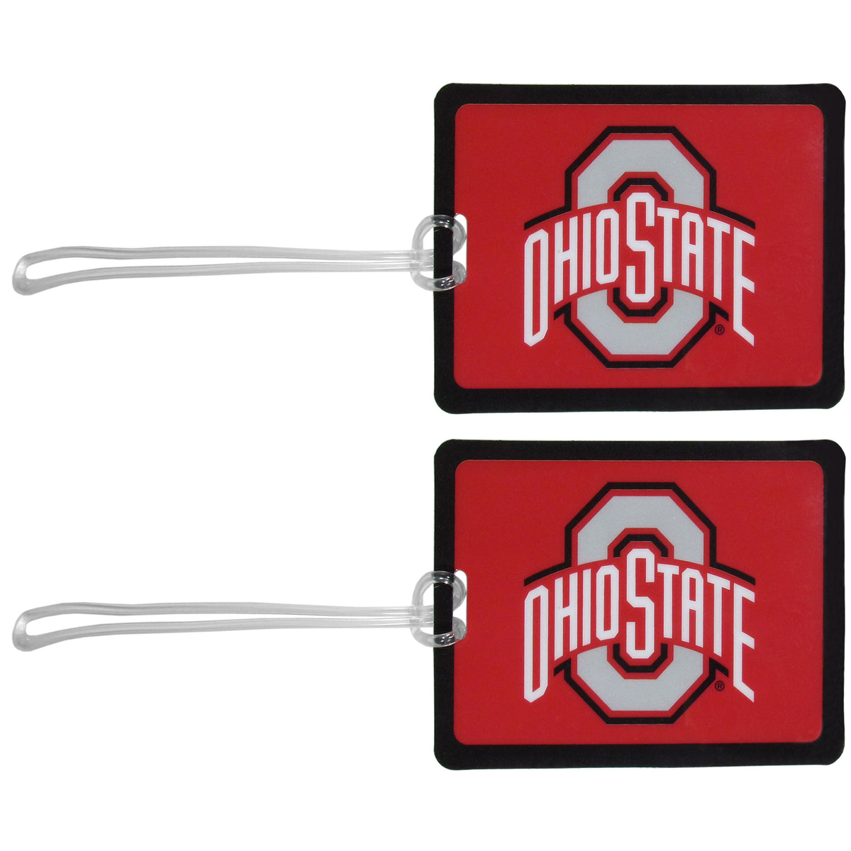 Ohio St. Buckeyes Vinyl Luggage Tag 2pk