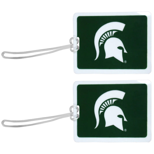 Michigan St. Spartans Vinyl Luggage Tag 2pk