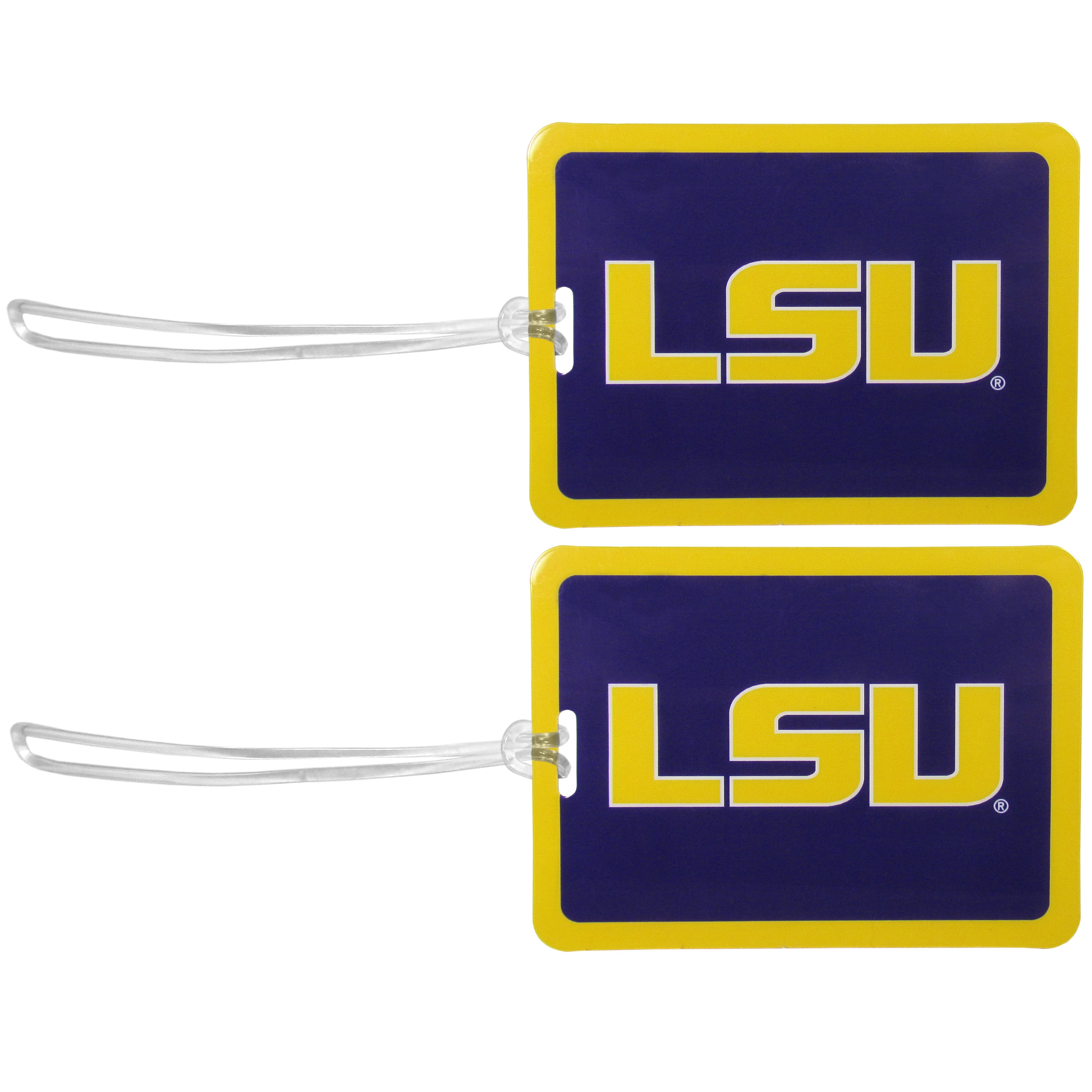 LSU Tigers Vinyl Luggage Tag 2pk