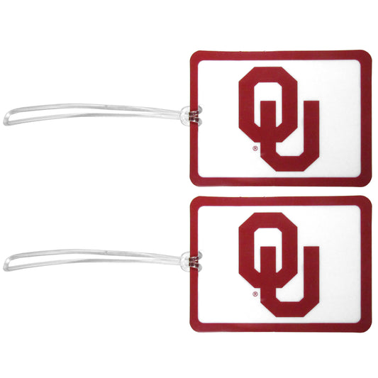 Oklahoma Sooners Vinyl Luggage Tag 2pk