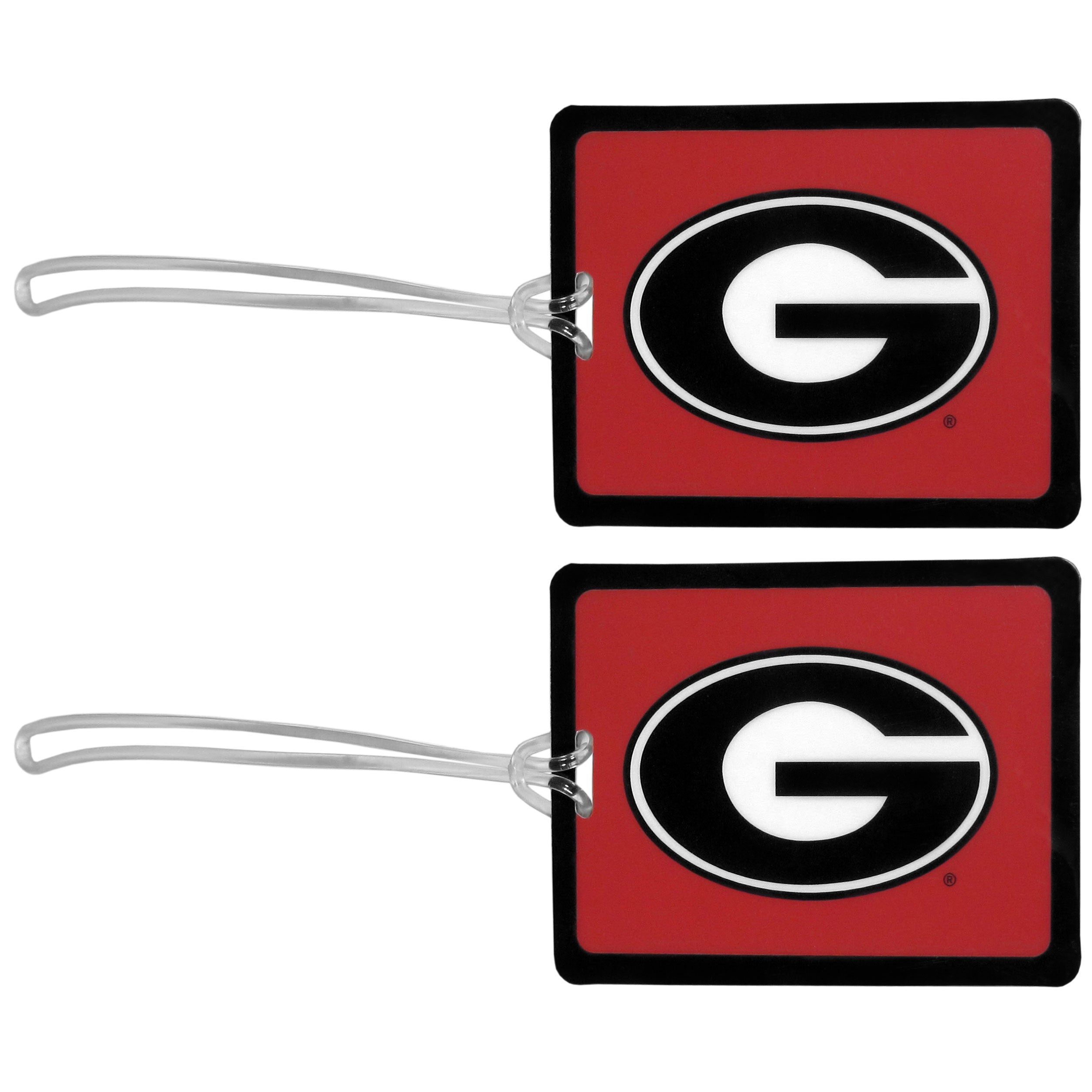 Georgia Bulldogs Vinyl Luggage Tag 2pk