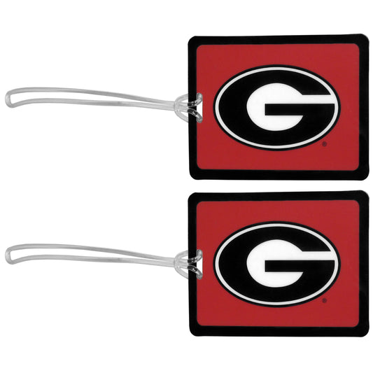 Georgia Bulldogs Vinyl Luggage Tag 2pk