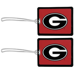 Georgia Bulldogs Vinyl Luggage Tag 2pk