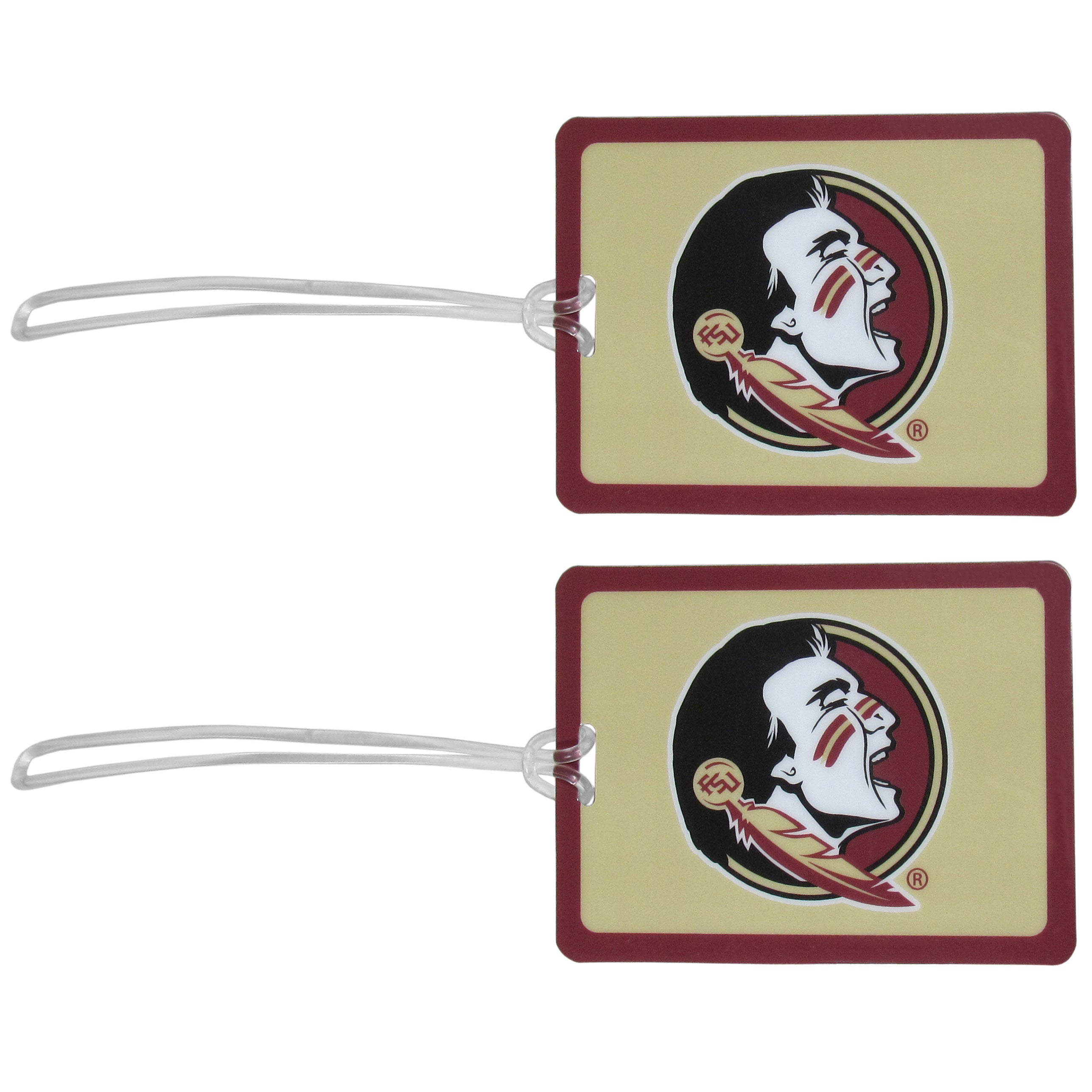 Florida St. Seminoles Vinyl Luggage Tag 2pk