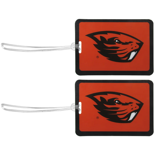 Oregon St. Beavers Vinyl Luggage Tag 2pk