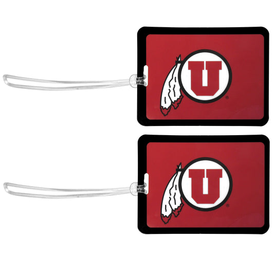 Utah Utes Vinyl Luggage Tag 2pk