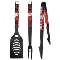 Wisconsin Badgers 3 pc Black Tailgater BBQ Set