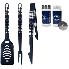 Penn St. Nittany Lions 3pc Color BBQ Tools w/Salt & Pepper Shakers