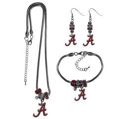 Arkansas Razorbacks Euro Bead Jewelry 3 piece Set