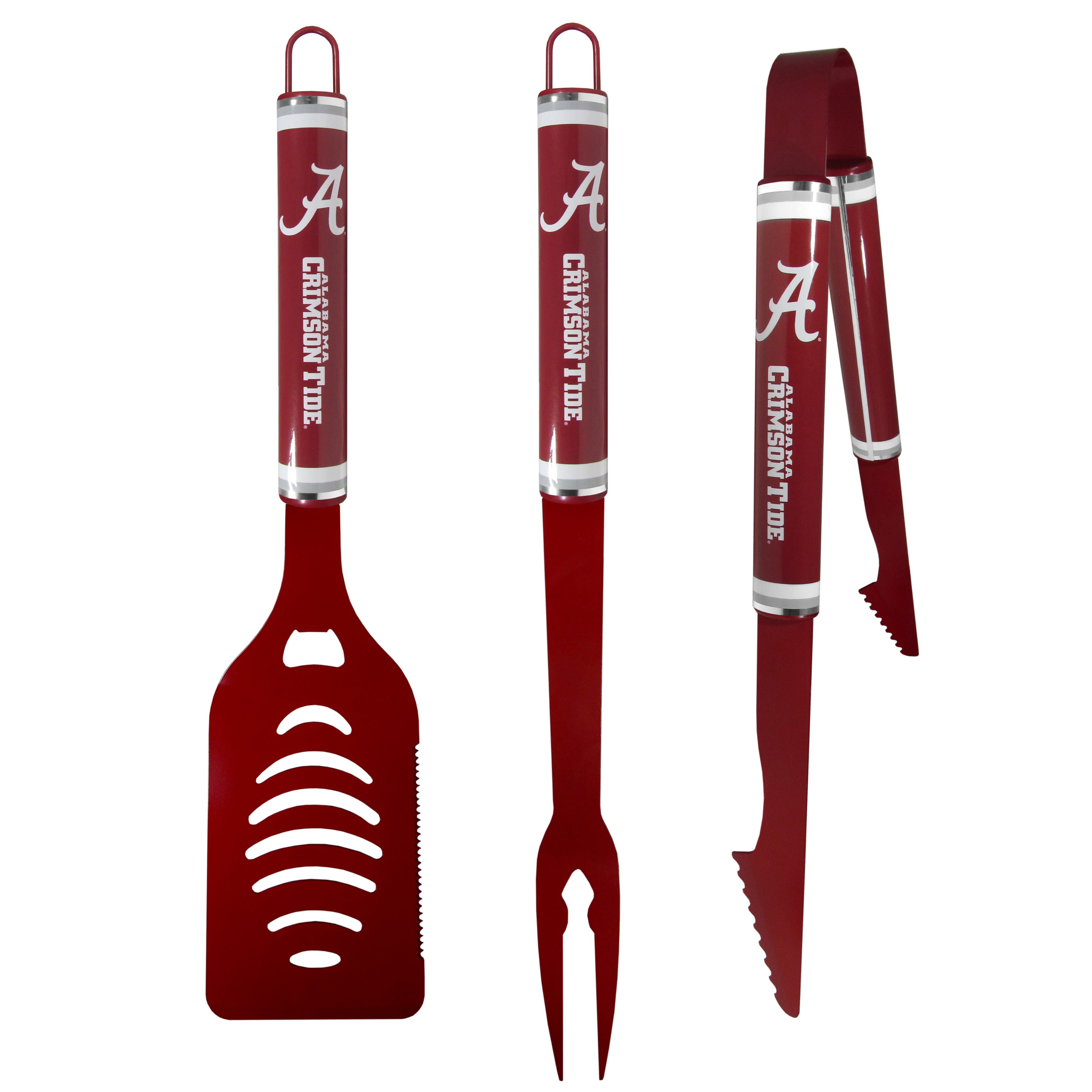 Alabama Crimson Tide 3 pc Color BBQ Tools