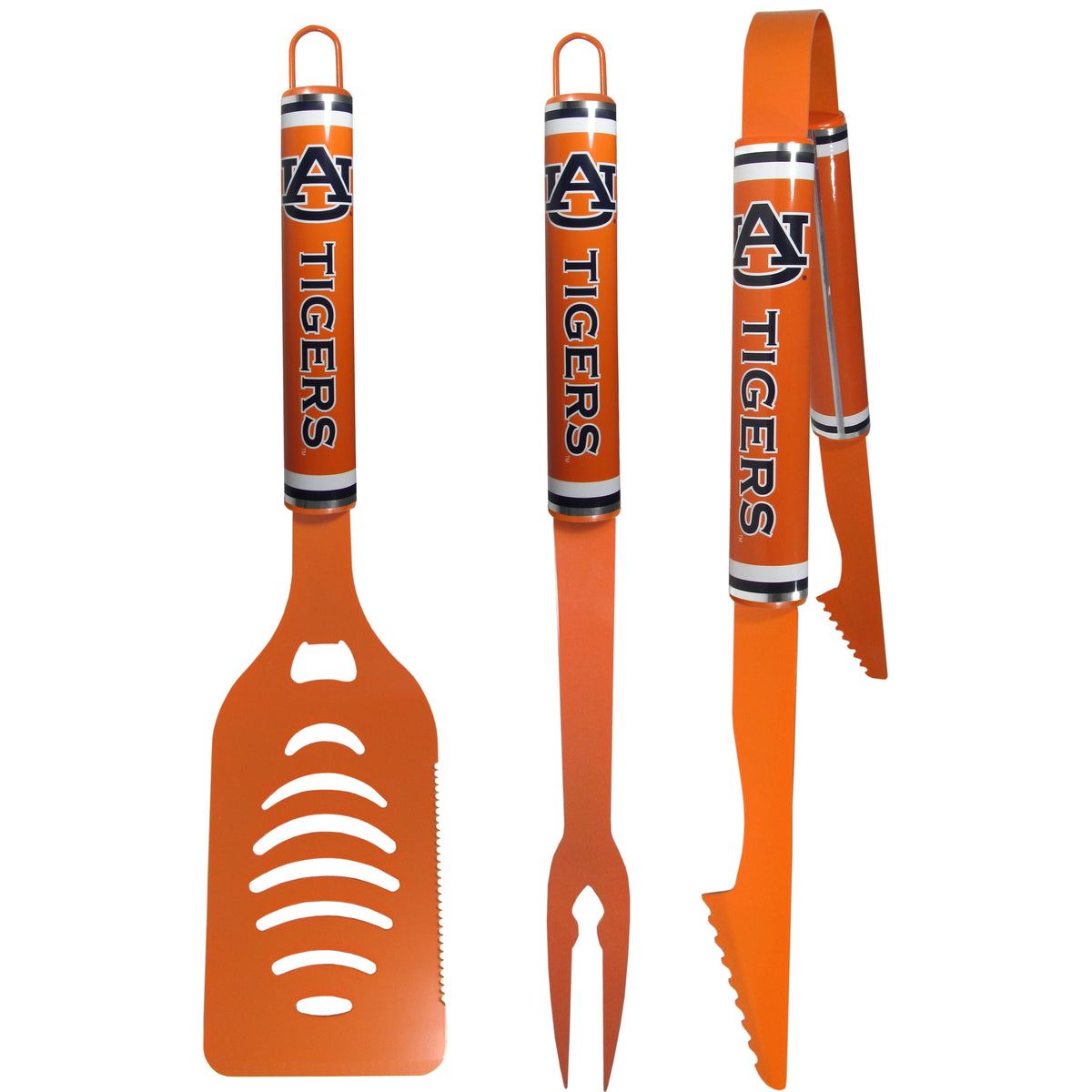 Auburn Tigers 3 pc Color BBQ Tools