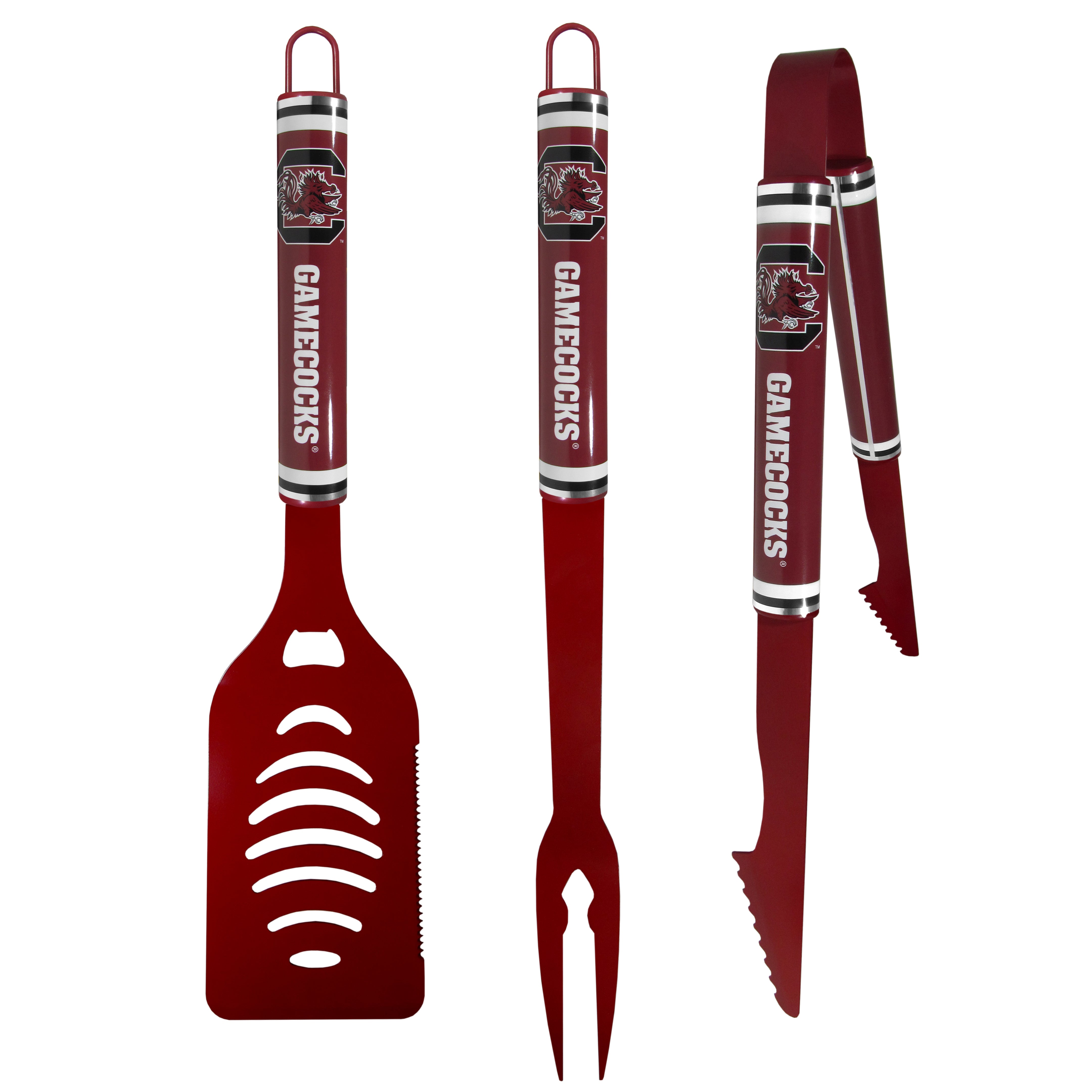 S. Carolina Gamecocks 3 pc Color BBQ Tools