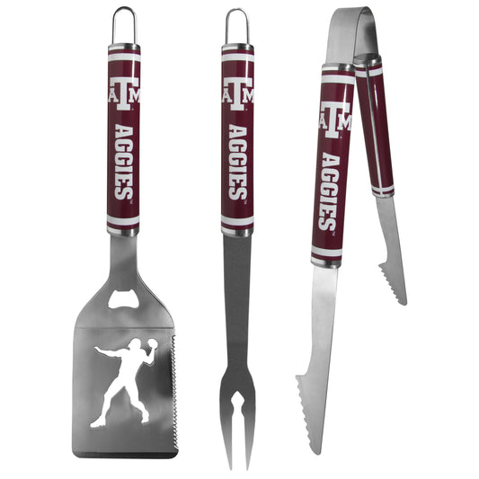 Texas A & M Aggies 3 pc Steel BBQ Tool Set