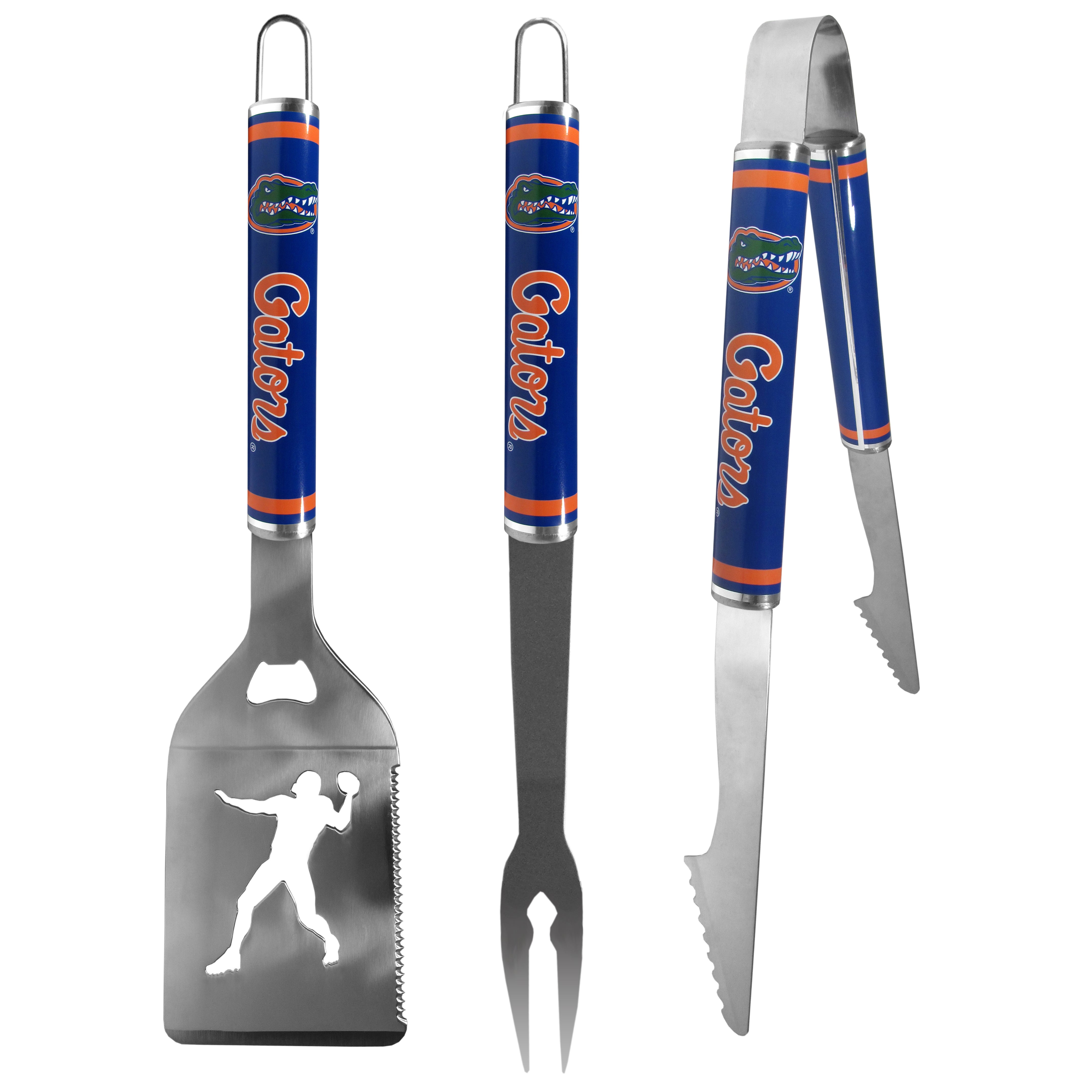 Florida Gators 3 pc Steel BBQ Tool Set