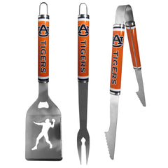 Auburn Tigers 3 pc Steel BBQ Tool Set