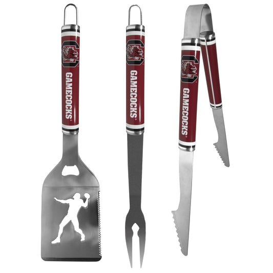 S. Carolina Gamecocks 3 pc Steel BBQ Tool Set