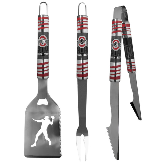 Ohio St. Buckeyes 3 pc Tailgater BBQ Tools