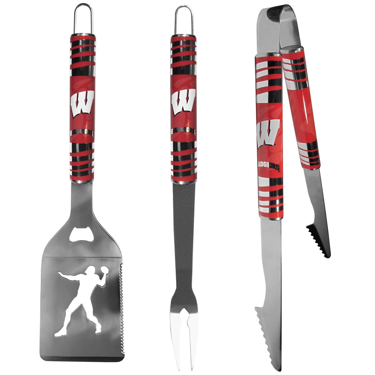 Wisconsin Badgers 3 pc Tailgater BBQ Tools